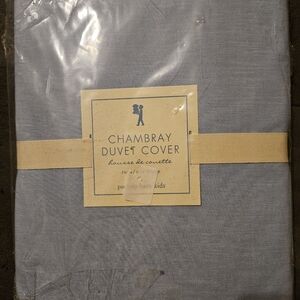 Pottery Barn Kids Chambray Duvet Cover - Soft Blue